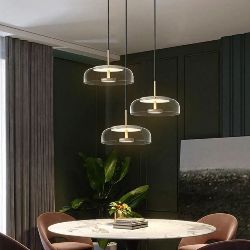 Lampe Suspendue en Verre Doré Vintage | Molo