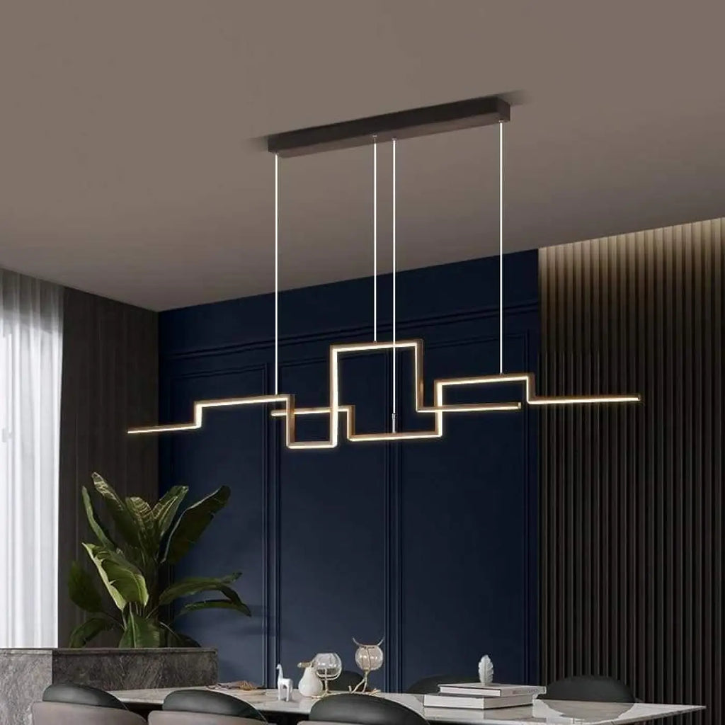 Suspension Géométrique Moderne Noire | Rona