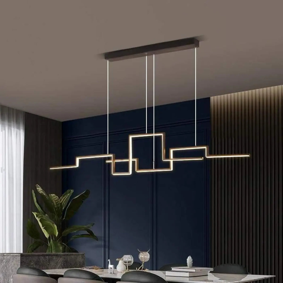 Suspension Géométrique Moderne Noire | Rona
