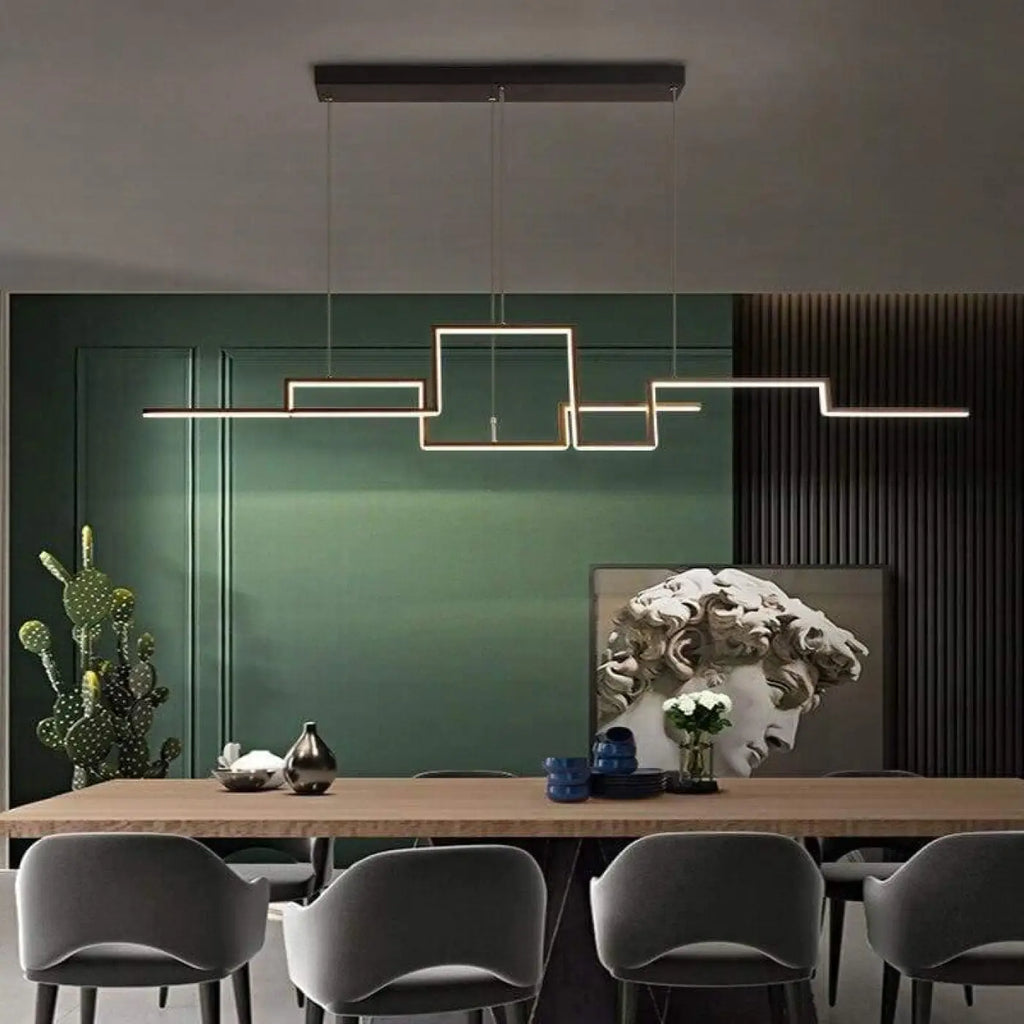 Suspension Géométrique Moderne Noire | Rona