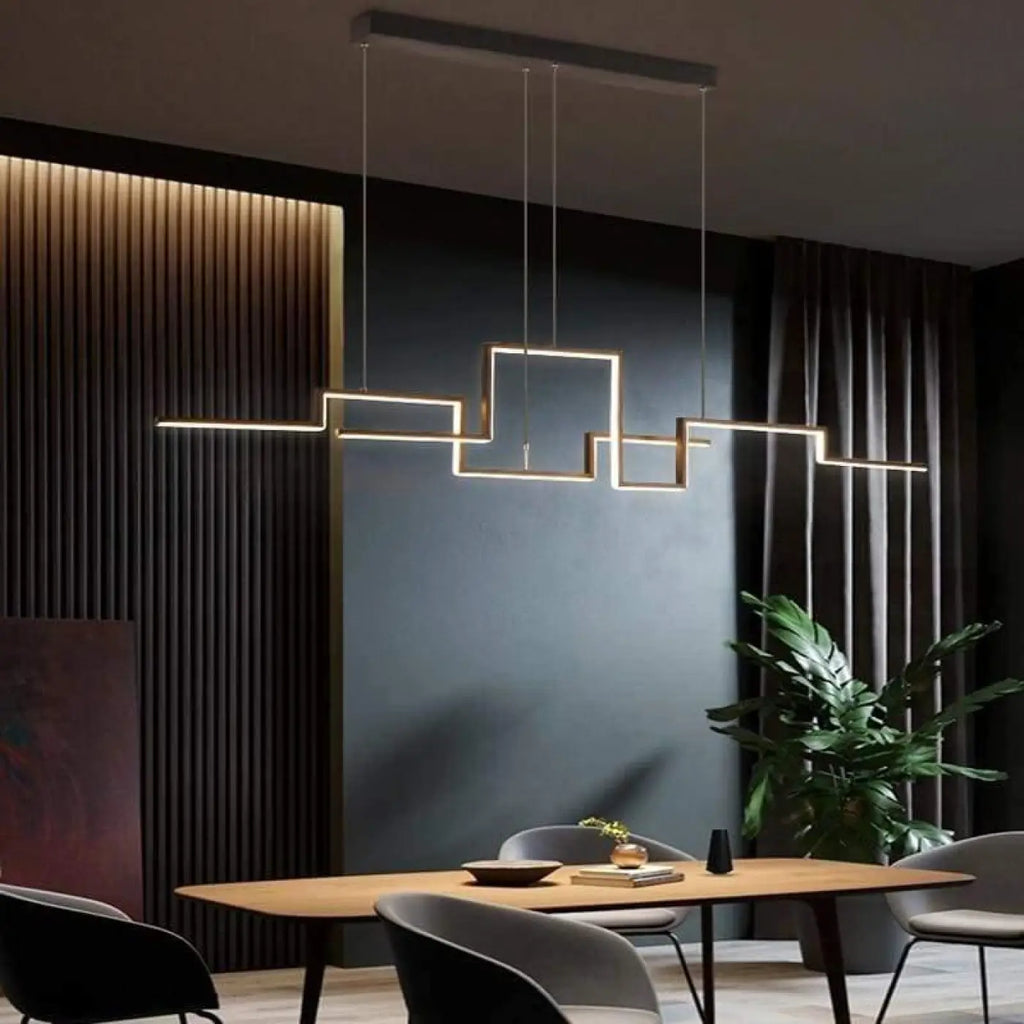 Suspension Géométrique Moderne Noire | Rona