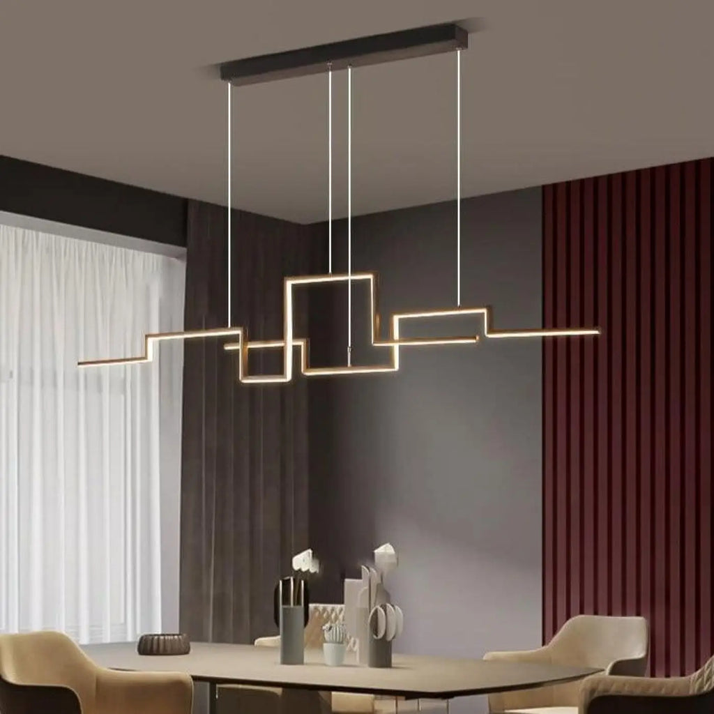 Suspension Géométrique Moderne Noire | Rona