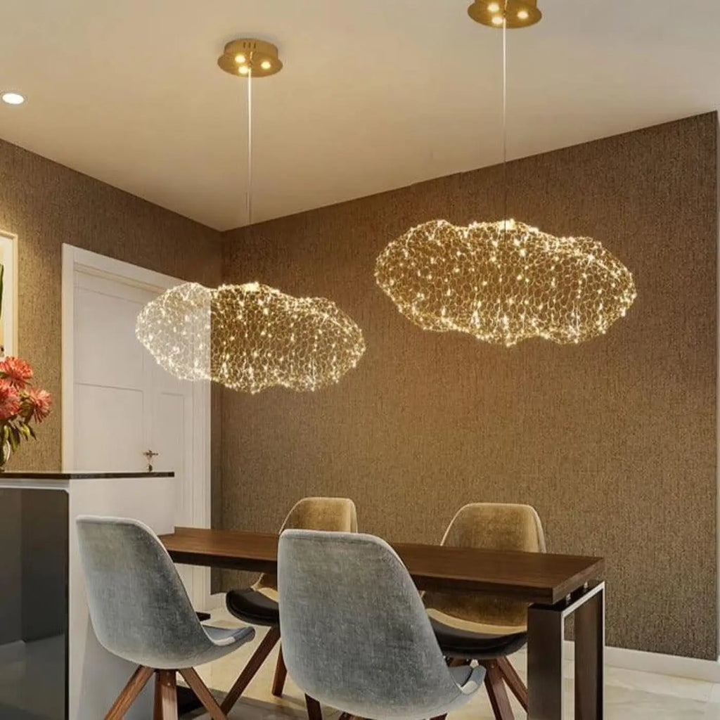 Lampe Suspendue LED Dorée | Naka