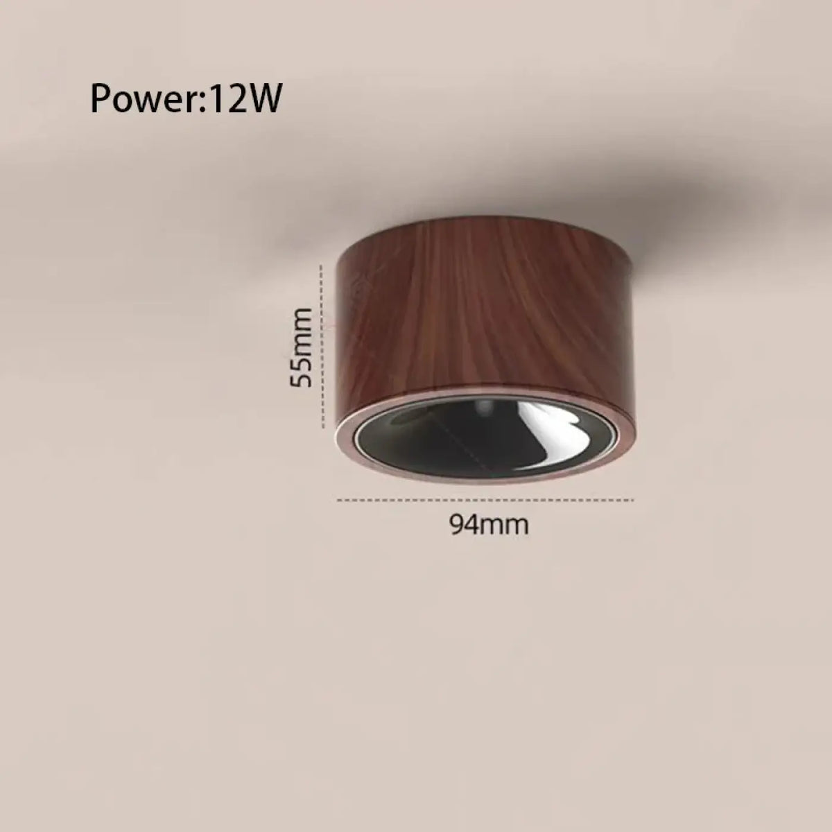 Plafonnier LED Bois et Chrome | Eka