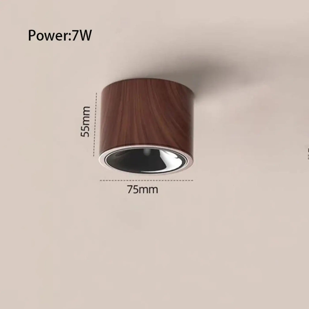 Plafonnier LED Bois et Chrome | Eka