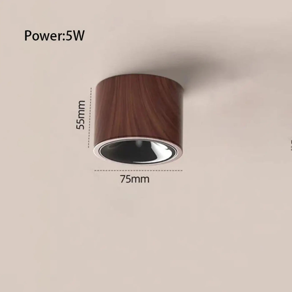 Plafonnier LED Bois et Chrome | Eka