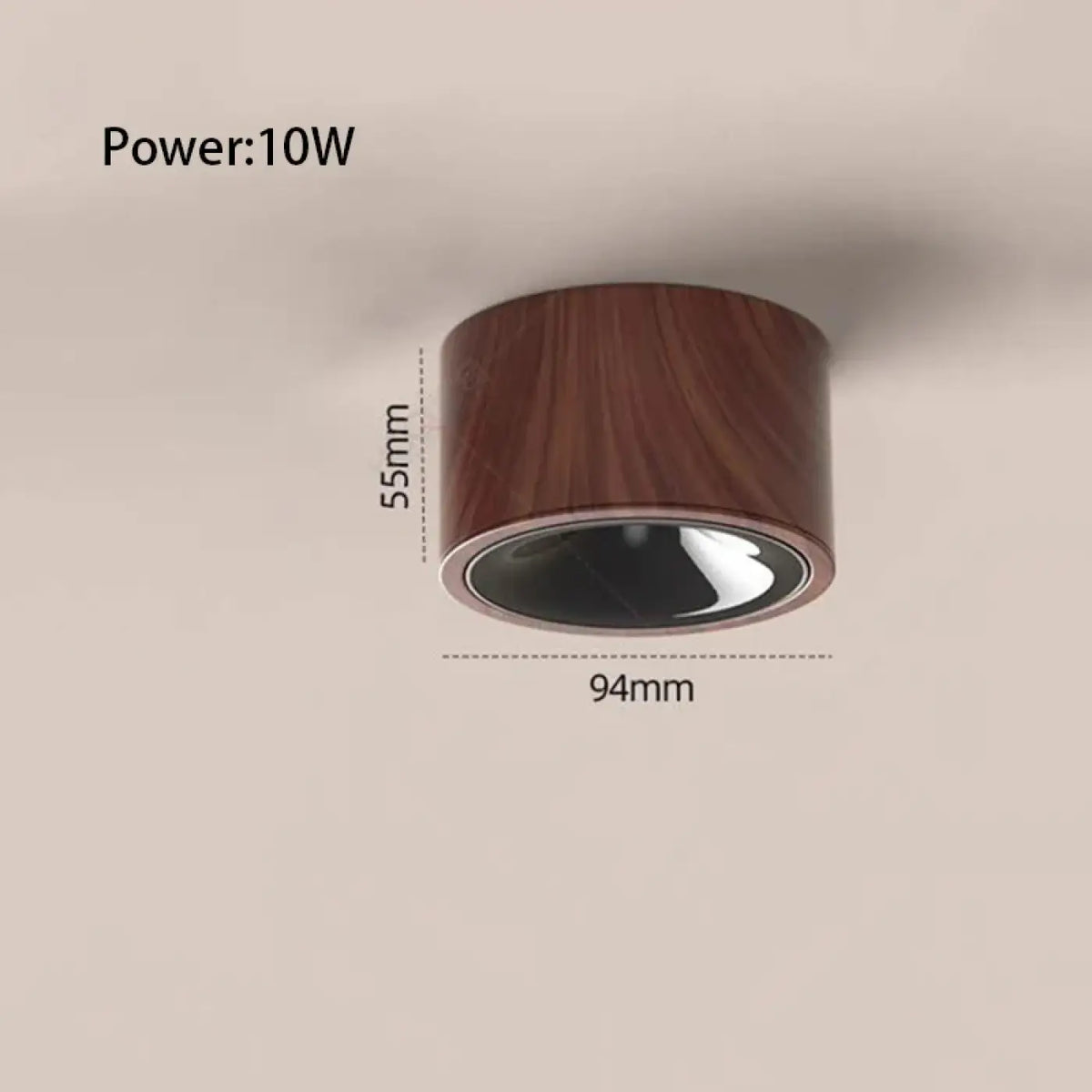 Plafonnier LED Bois et Chrome | Eka