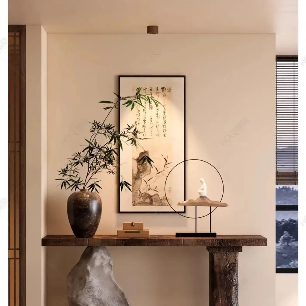 Plafonnier LED Bois et Chrome | Eka