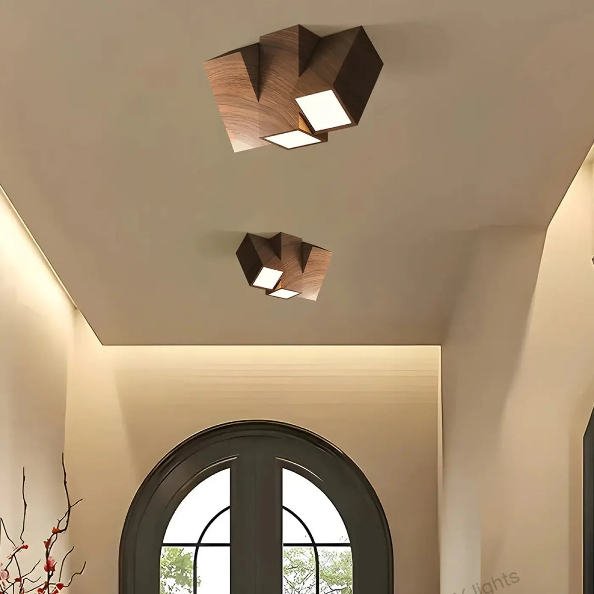 Plafonnier Minimaliste en Bois Orientable | Yana