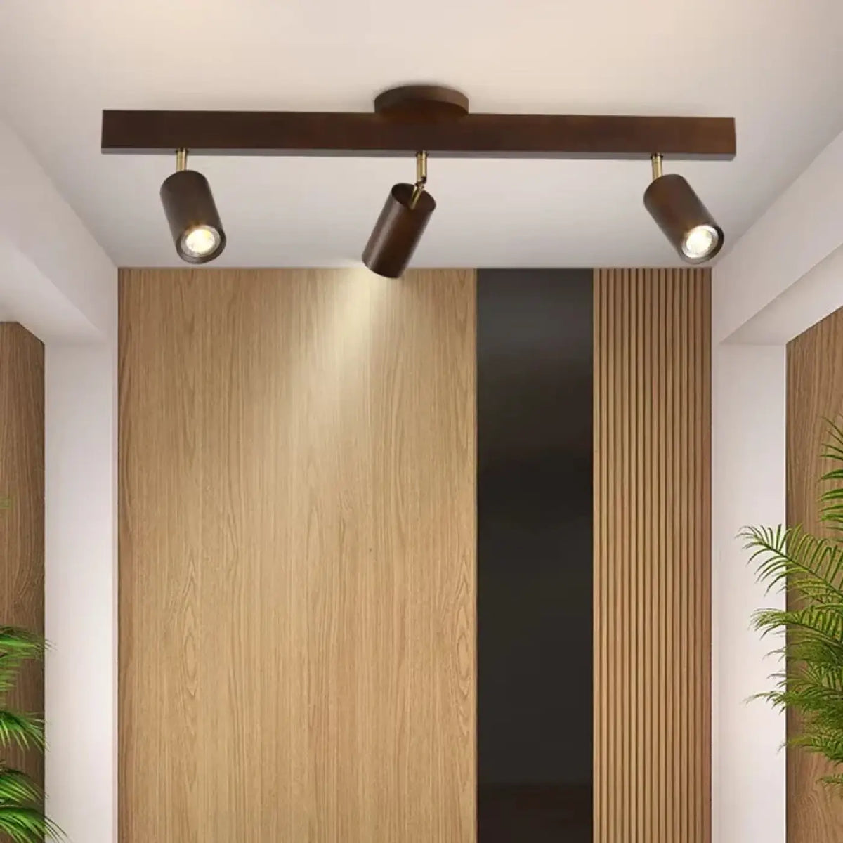 Plafonnier Spots Orientables en Bois Scandinave | Zesa