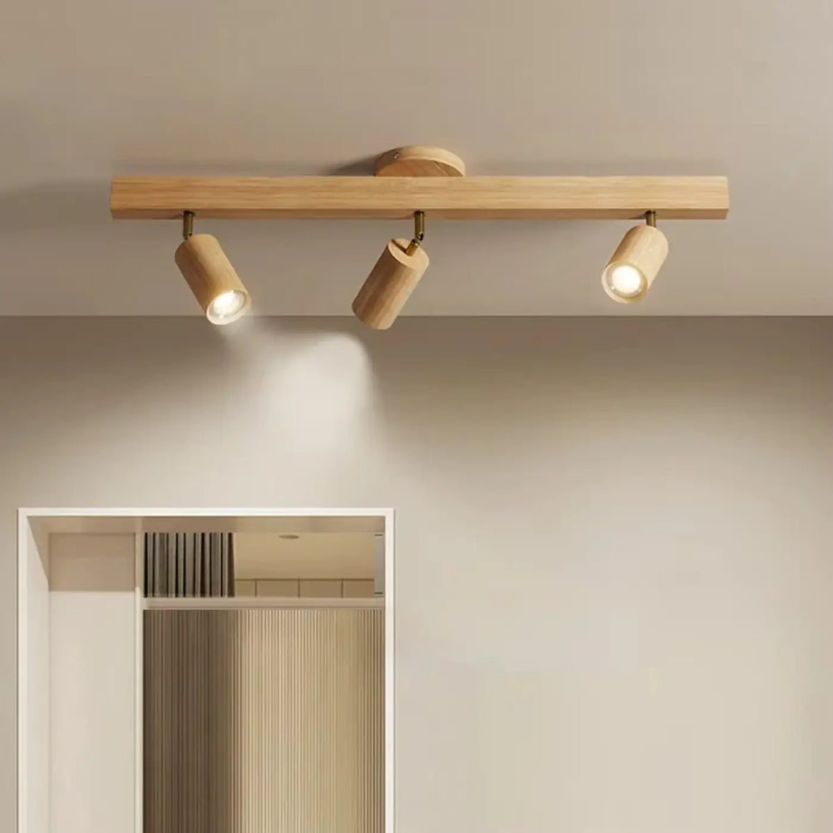 Plafonnier Spots Orientables en Bois Scandinave | Zesa