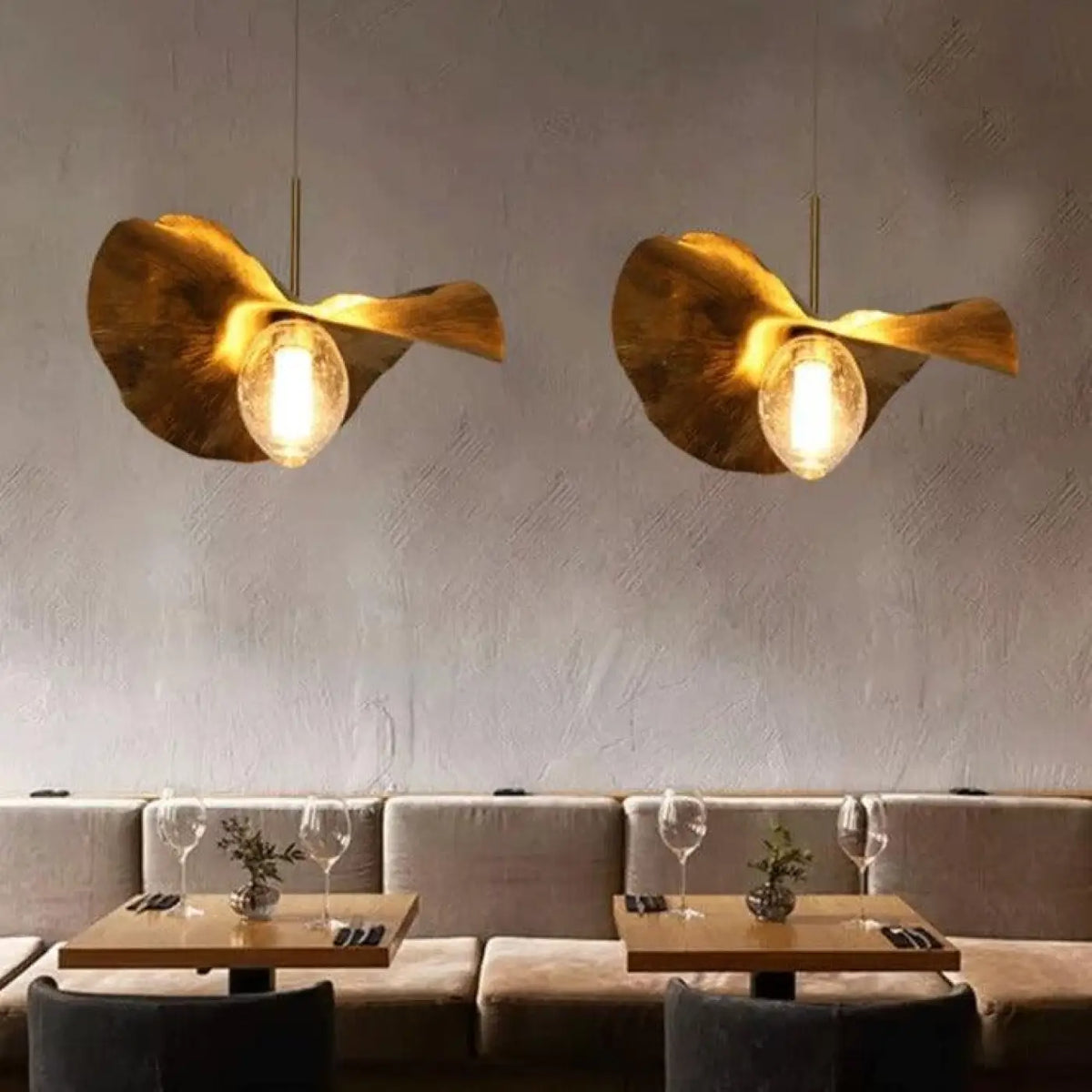 Lampe Suspendue Grappe Dorée | Esa
