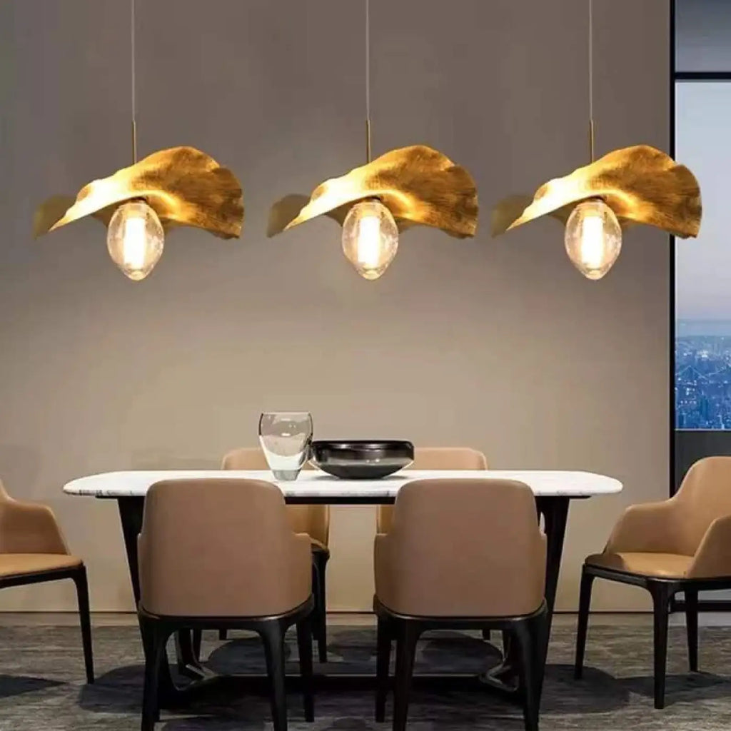 Lampe Suspendue Grappe Dorée | Esa