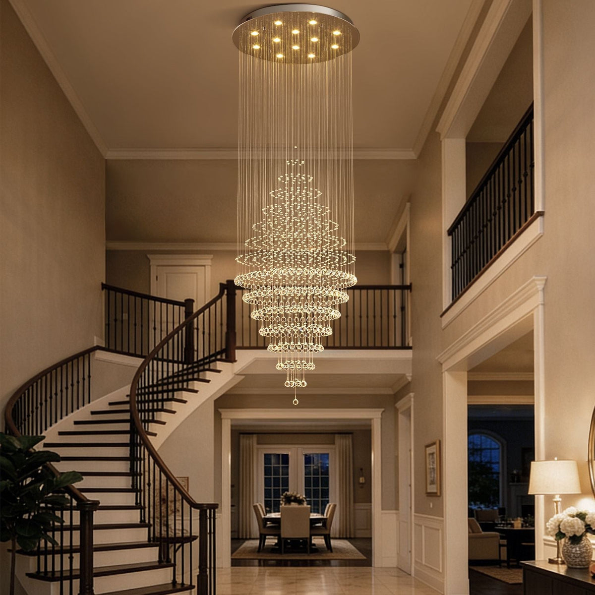 Lustre Spirale Cristal Grand Format | Lasa