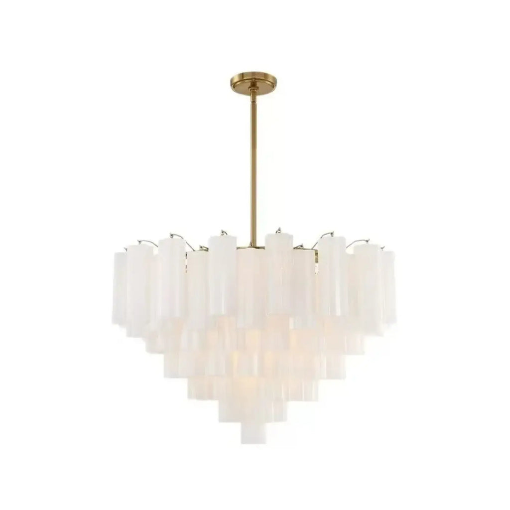 Lustre Chandelier en Verre Translucide Doré | Era