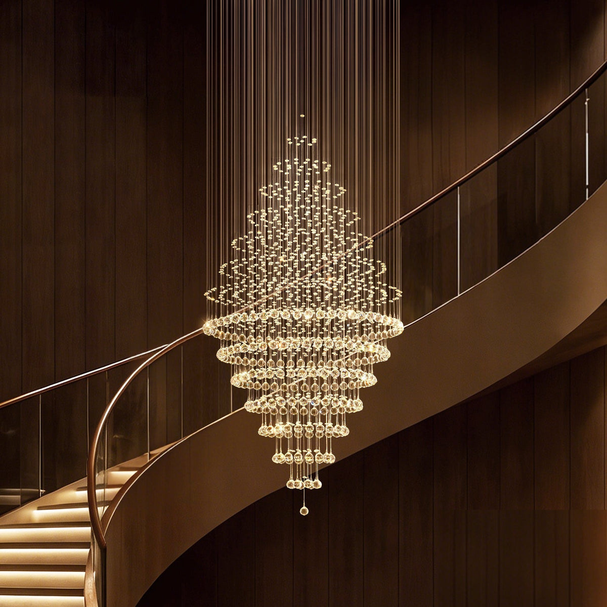 Lustre Spirale Cristal Grand Format | Lasa