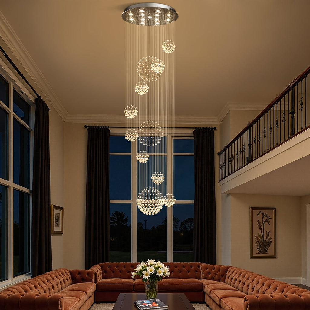 Lustre Spirale Cristal Chrome | Calio