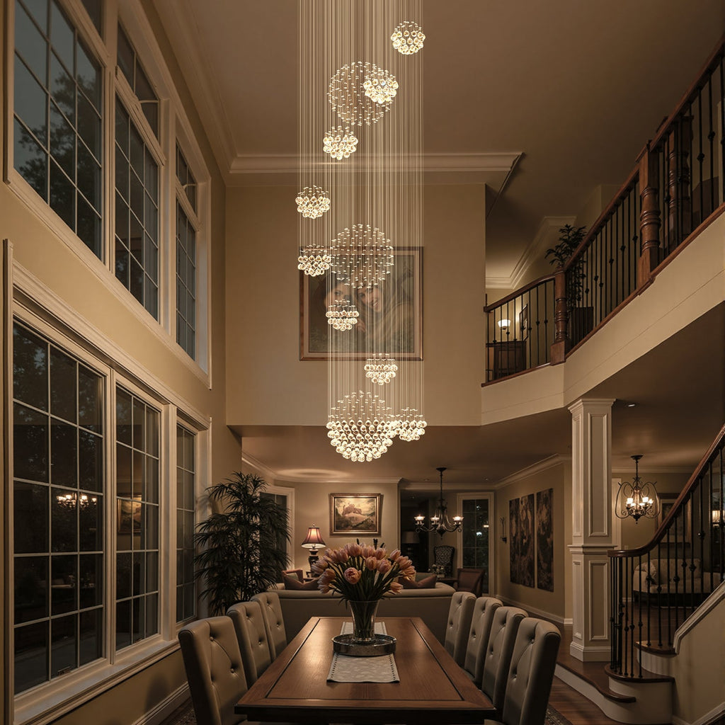 Lustre Spirale Cristal Chrome | Calio