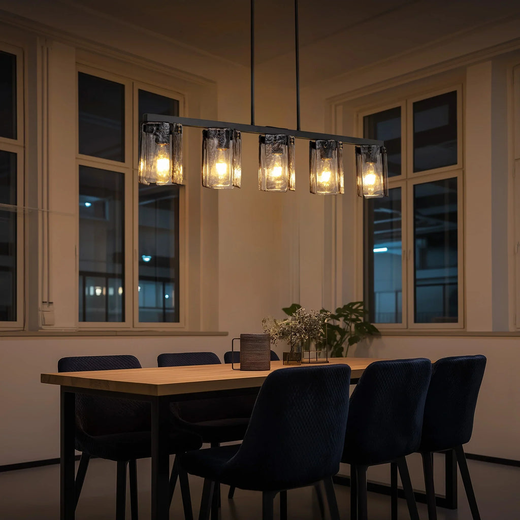 Lustre Linéaire Verre Fumé | Fika
