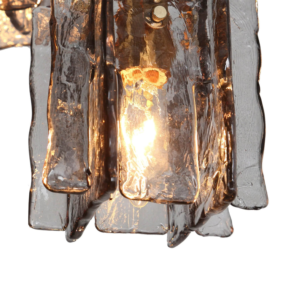 Lustre 5 Globes Verre Gris Moderne | Beta