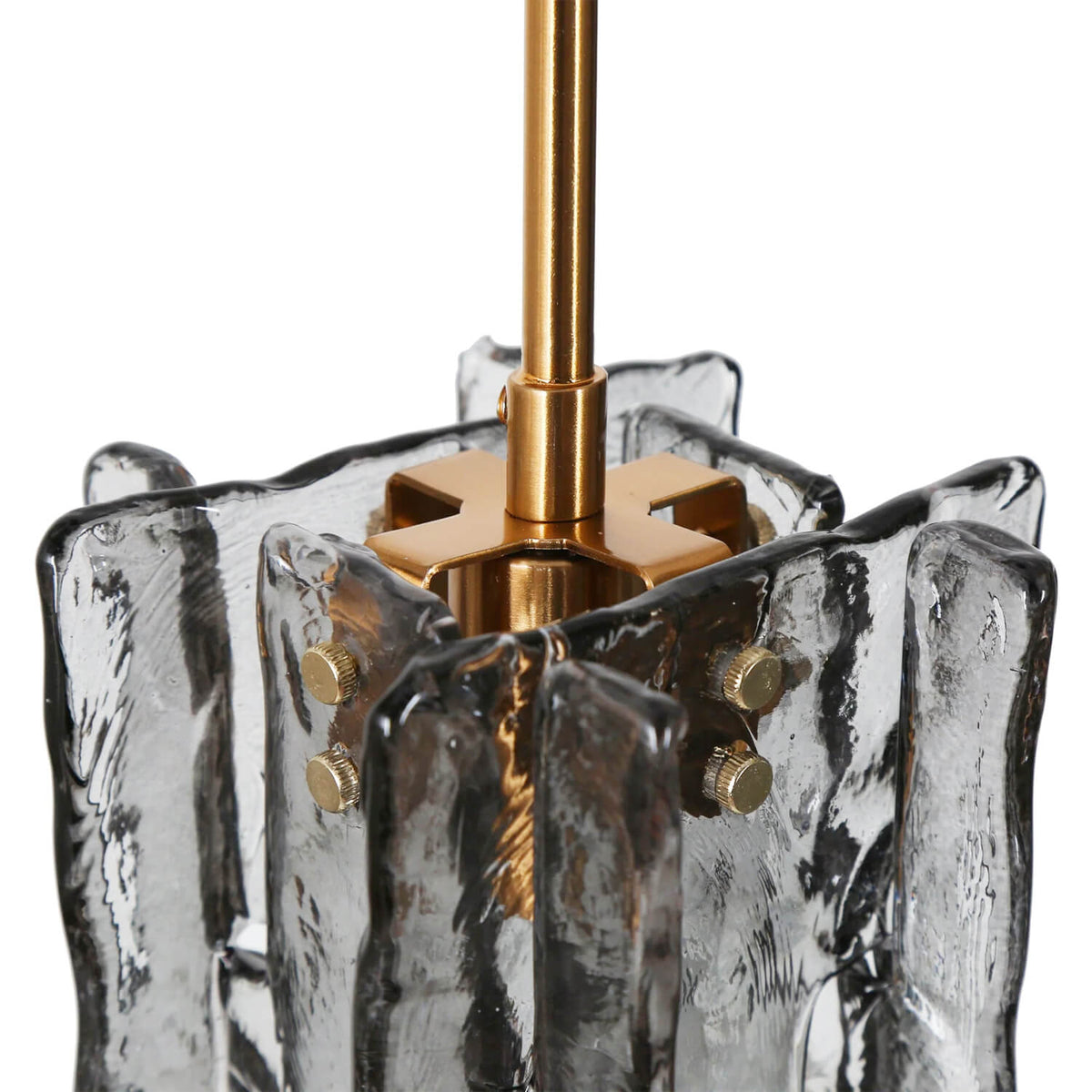 Lustre 5 Globes Verre Gris Moderne | Beta