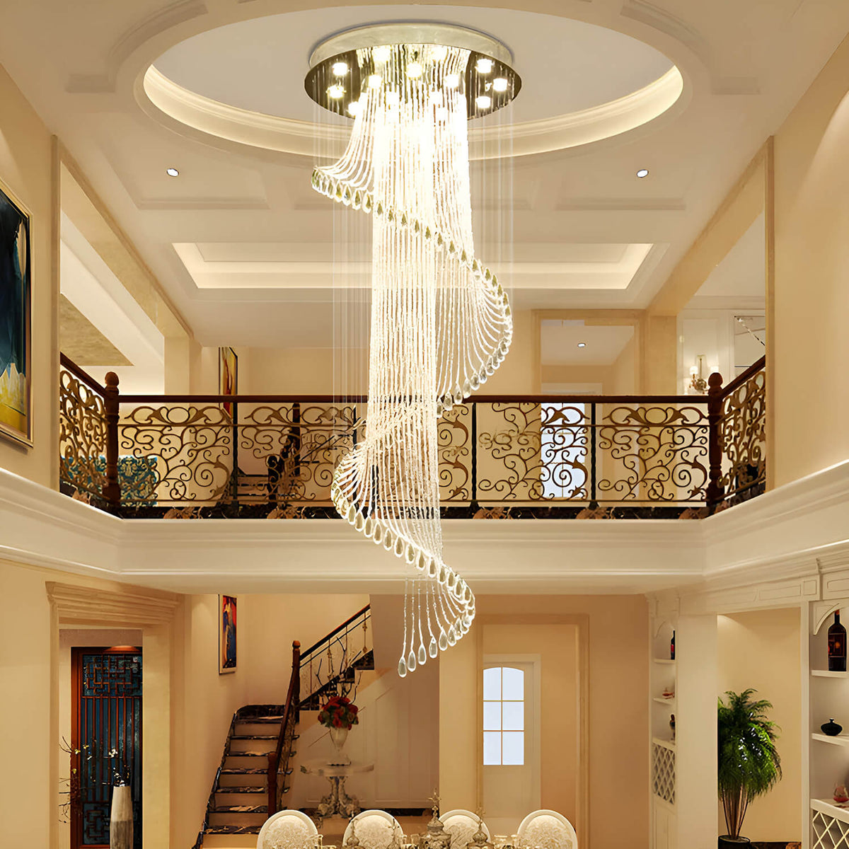 Lustre Spirale Cristal Design | Moka