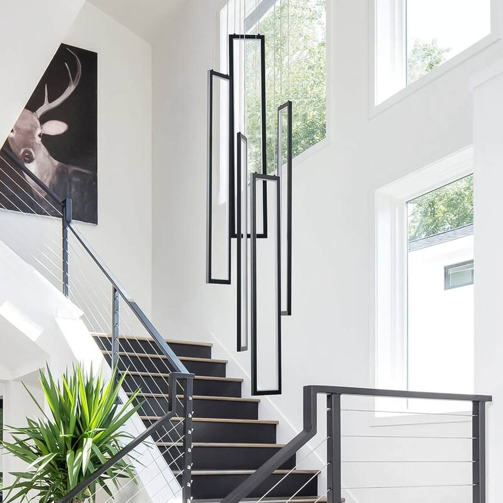 Lustre 5 Lumières LED Connecté Noir | Rimo