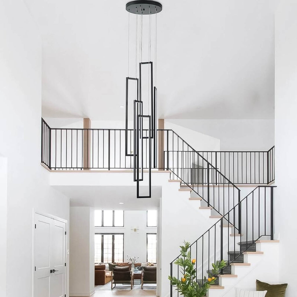 Lustre 5 Lumières LED Connecté Noir | Rimo