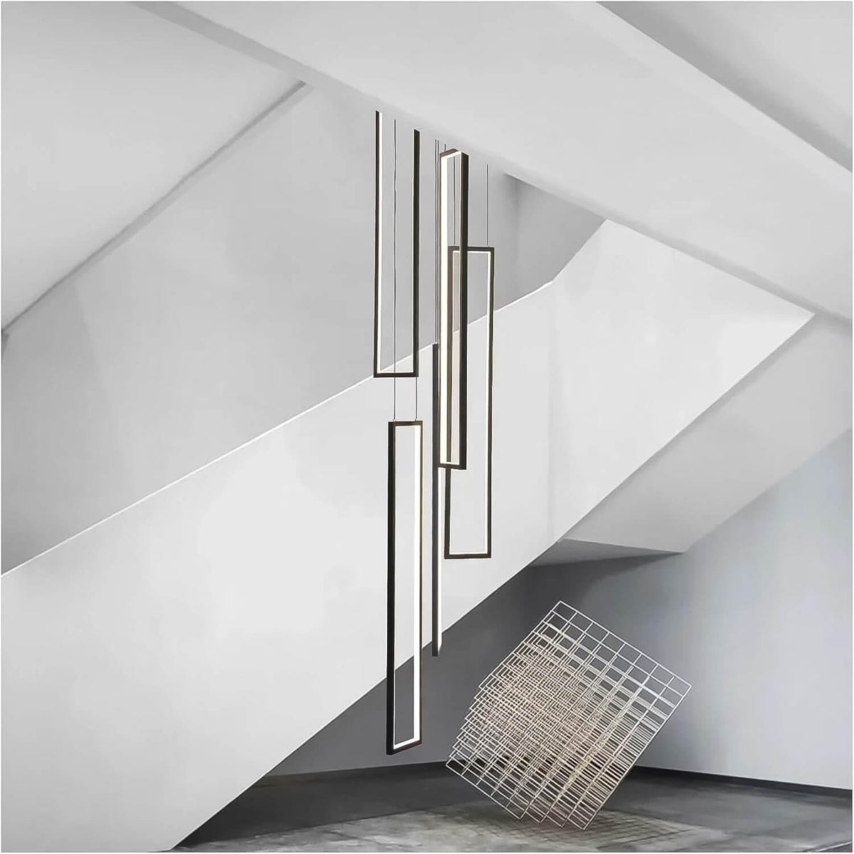 Lustre 5 Lumières LED Connecté Noir | Rimo