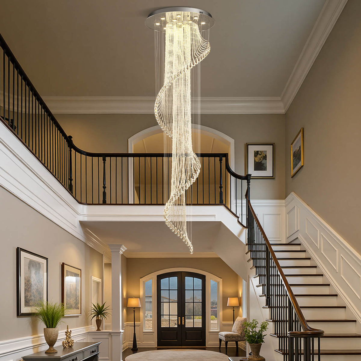 Lustre Spirale Cristal Design | Moka