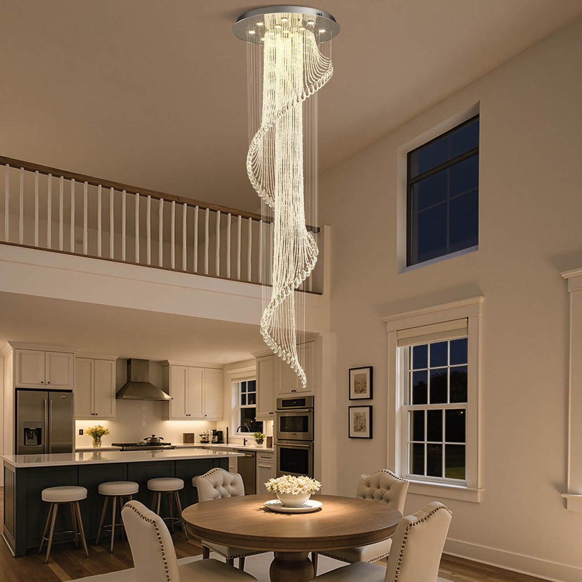 Lustre Spirale Cristal Design | Moka