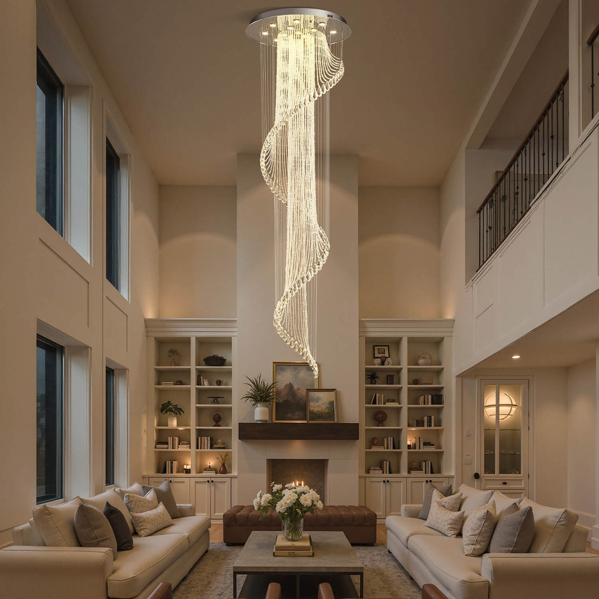 Lustre Spirale Cristal Design | Moka