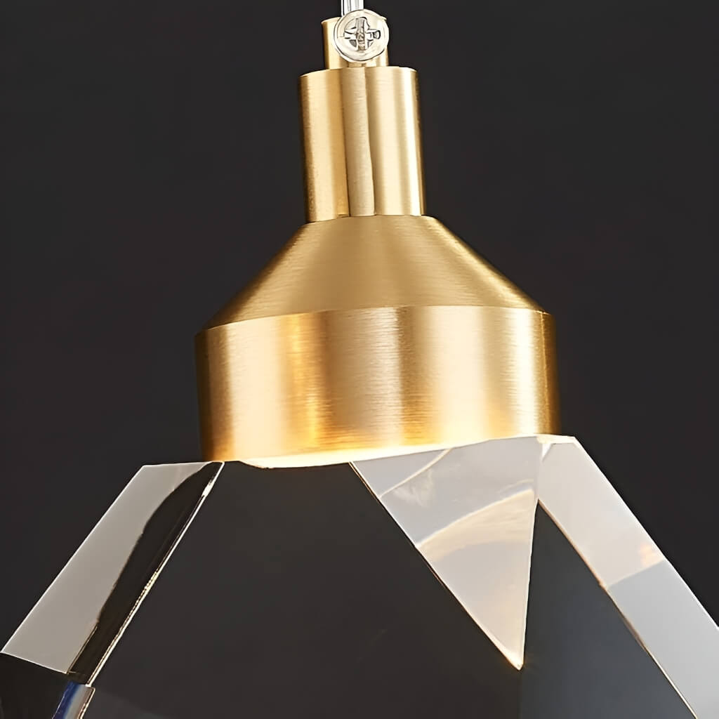 Lustre Cristal Gouttes Dorées | Zona