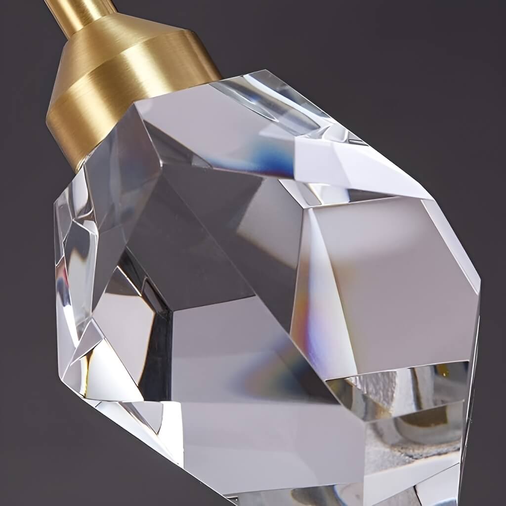 Lustre Cristal Gouttes Dorées | Zona