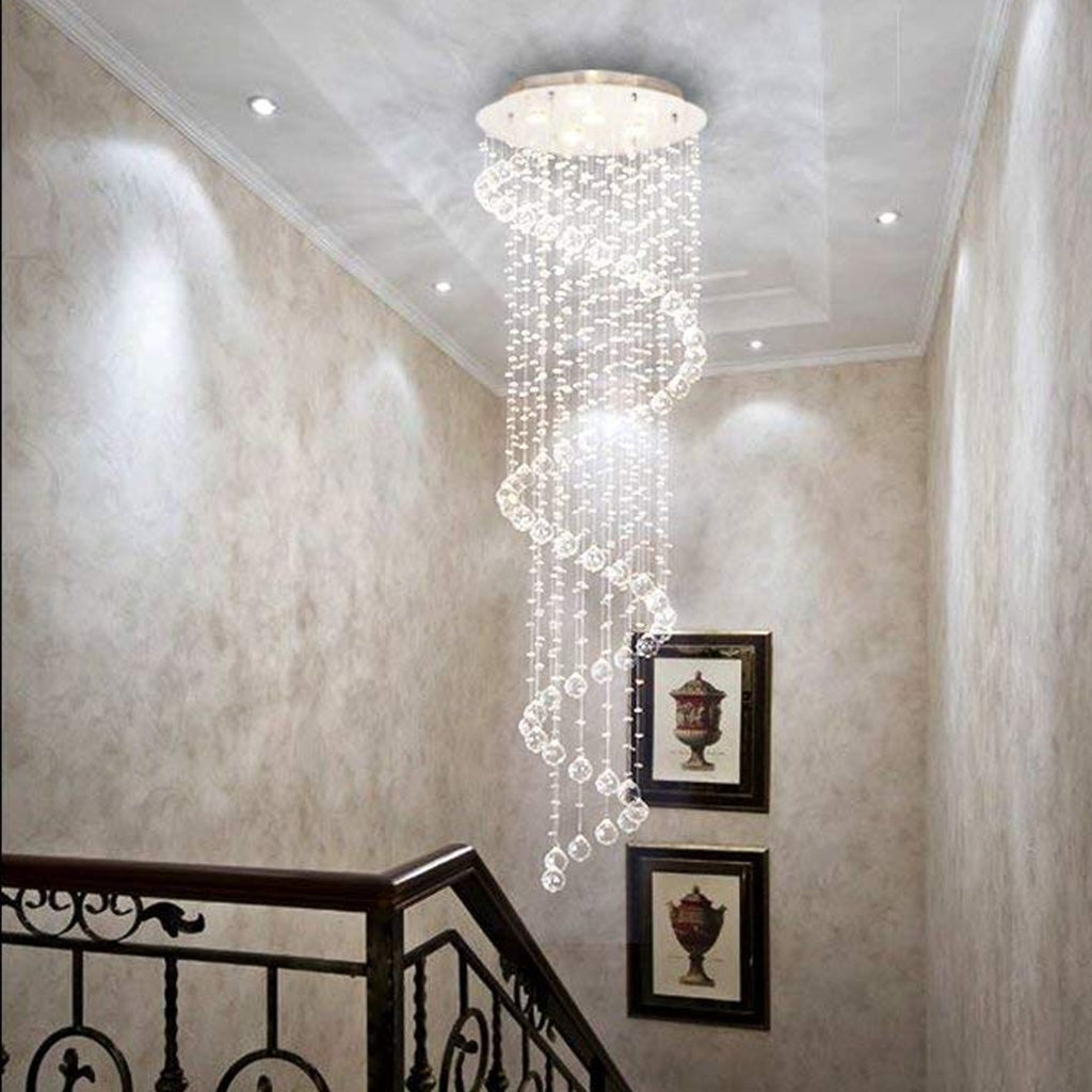 Lustre Spirale Cristal Escalier | Naro