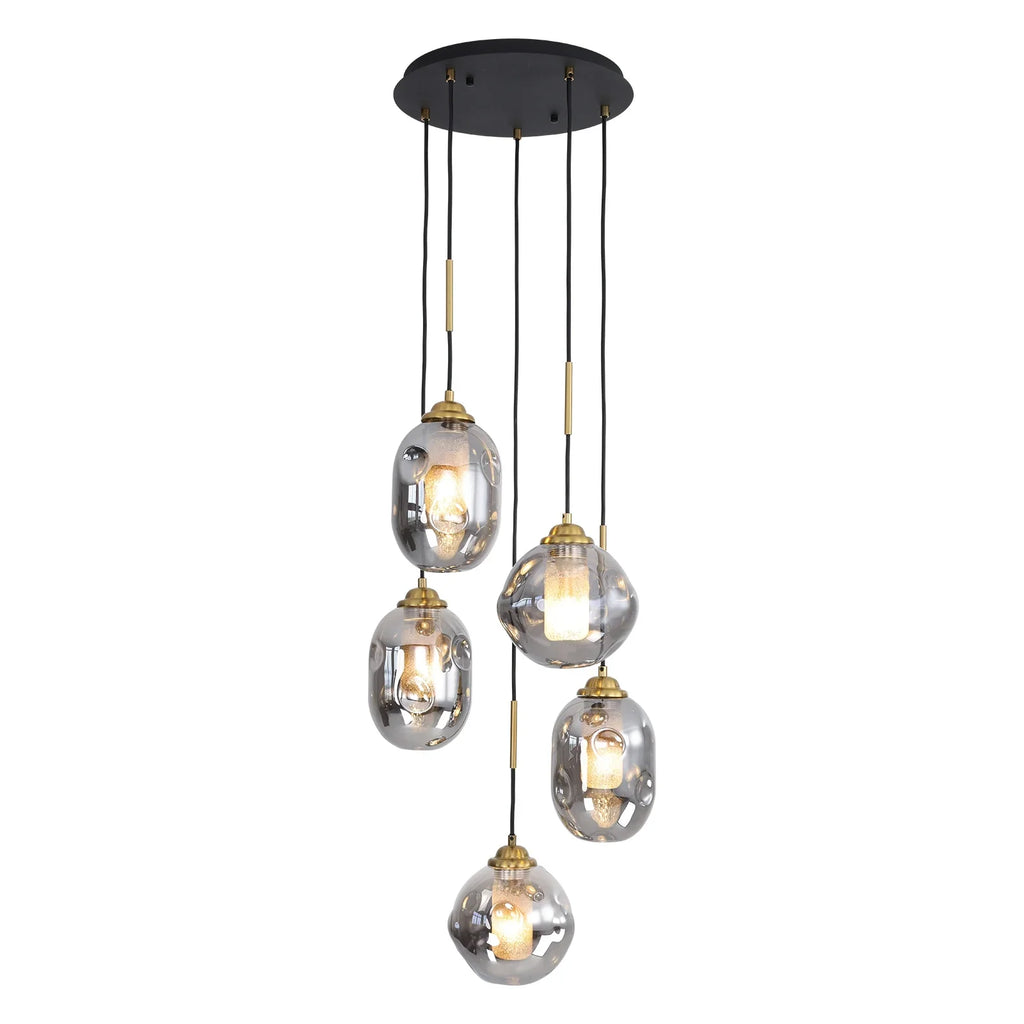 Lustre Verre Effet Lave Multi Lumières | Cesa