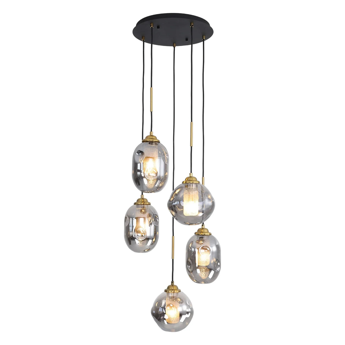 Lustre Verre Effet Lave Multi Lumières | Cesa