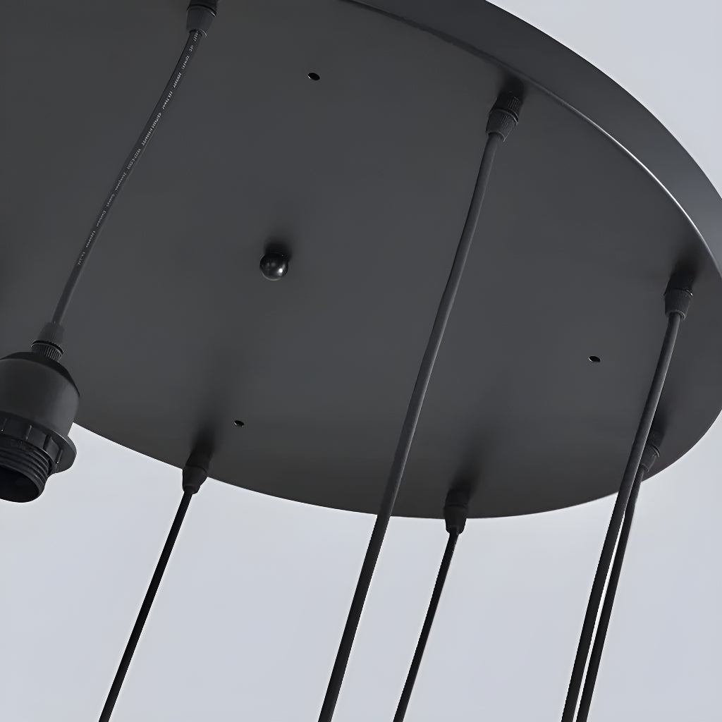 Lustre Spirale 8 Bras Cristal Noir | Losa