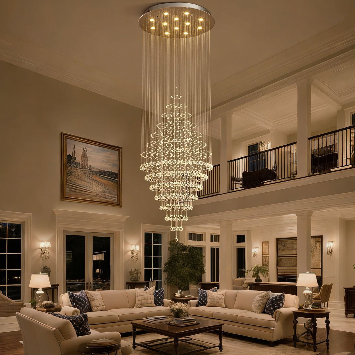 Lustre Spirale Cristal Grand Format | Lasa