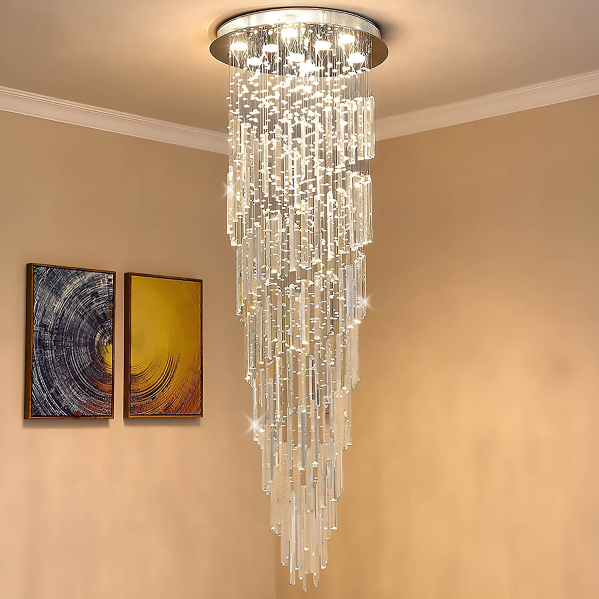 Lustre Spirale Cristal Escalier | Rera