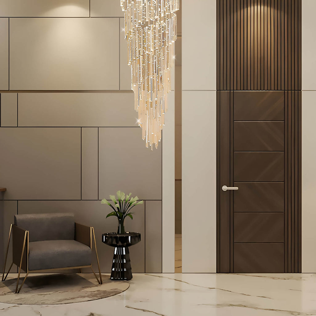 Lustre Spirale Cristal Escalier | Rera