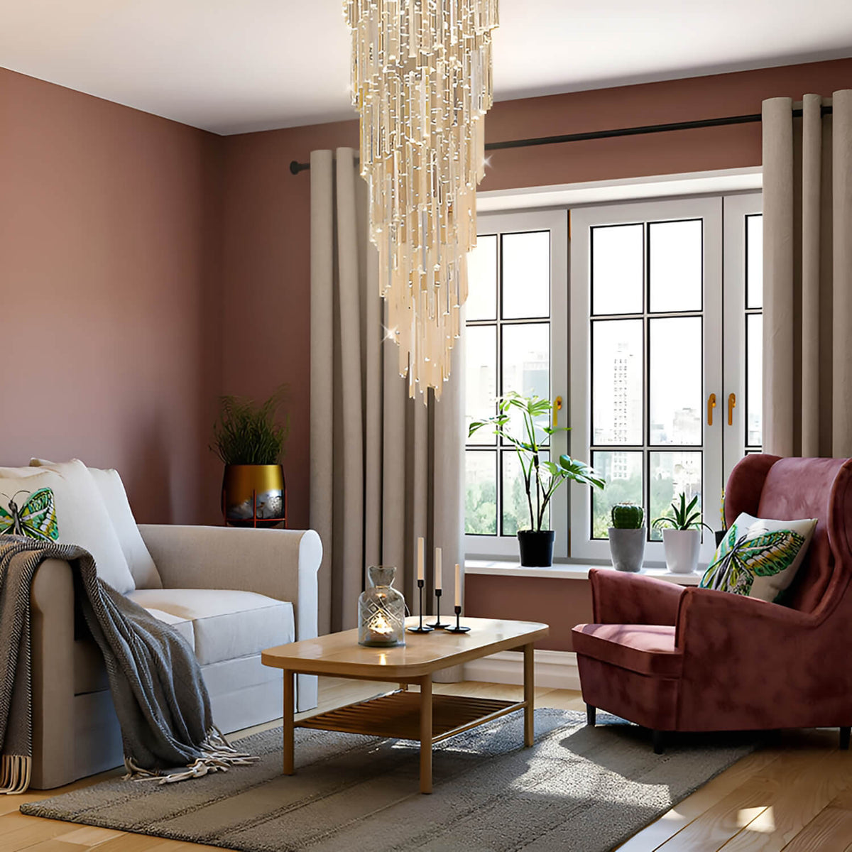 Lustre Spirale Cristal Escalier | Rera