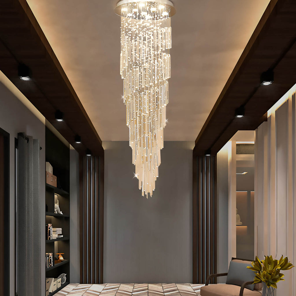 Lustre Spirale Cristal Escalier | Rera