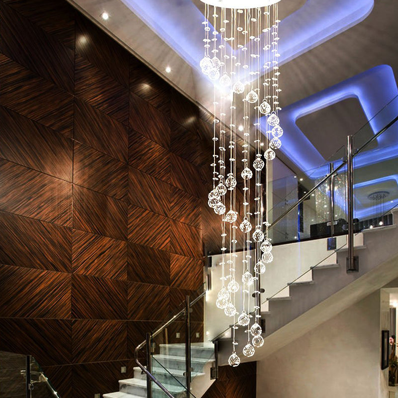 Lustre Spirale Cristal Escalier | Naro