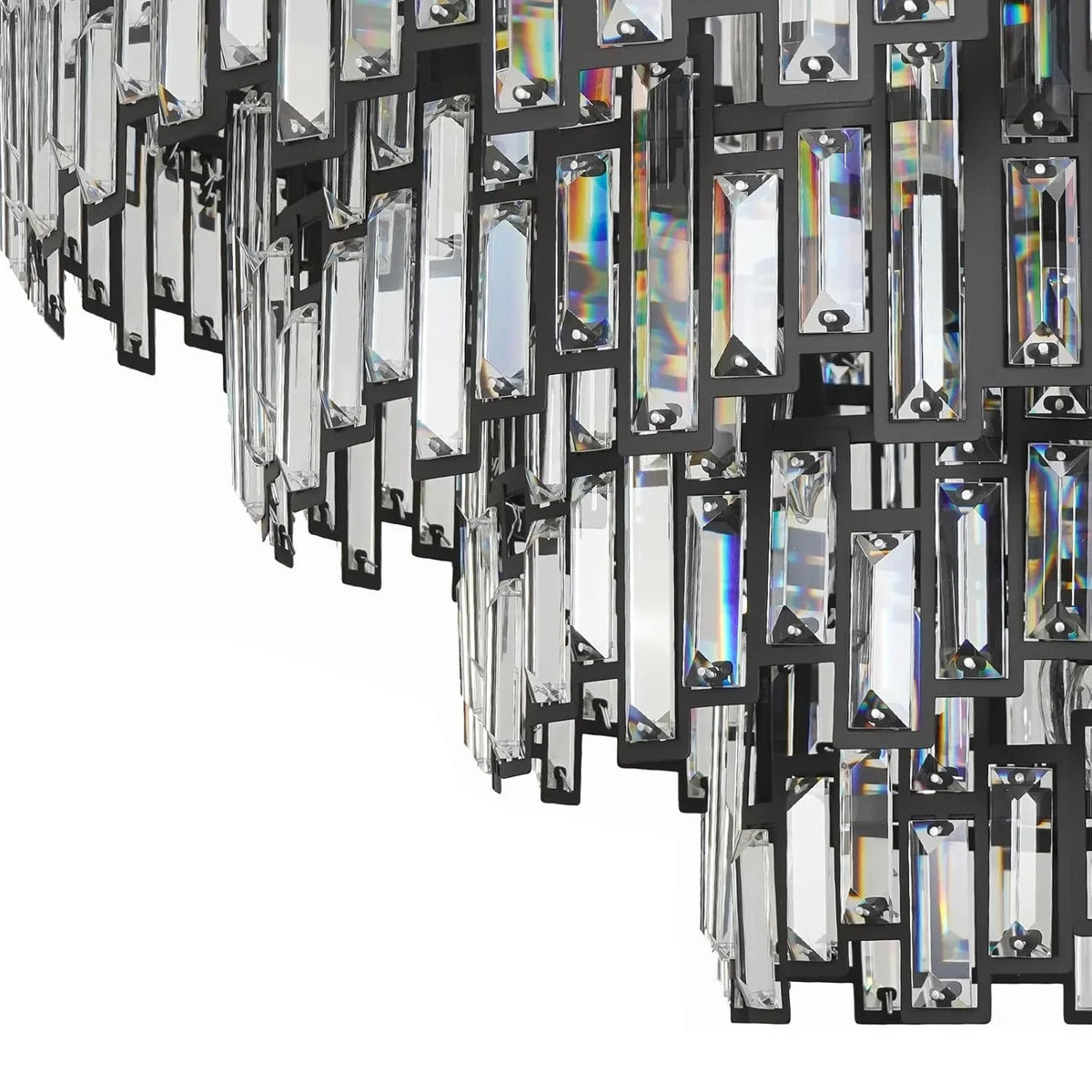 Lustre Cristal Noir K9 Rond | Moro