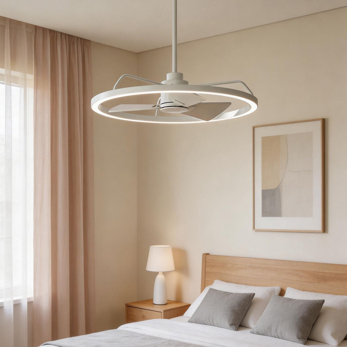 Plafonnier Ventilateur Anneau Laiton | Selo