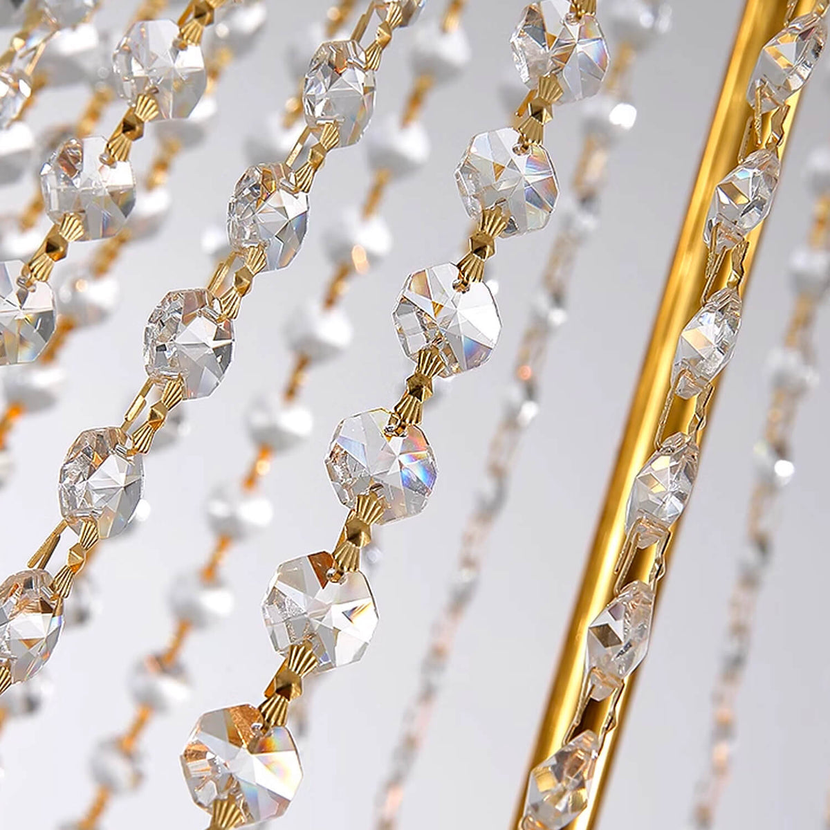 Lustre Cristal Doré Moderne | Reta