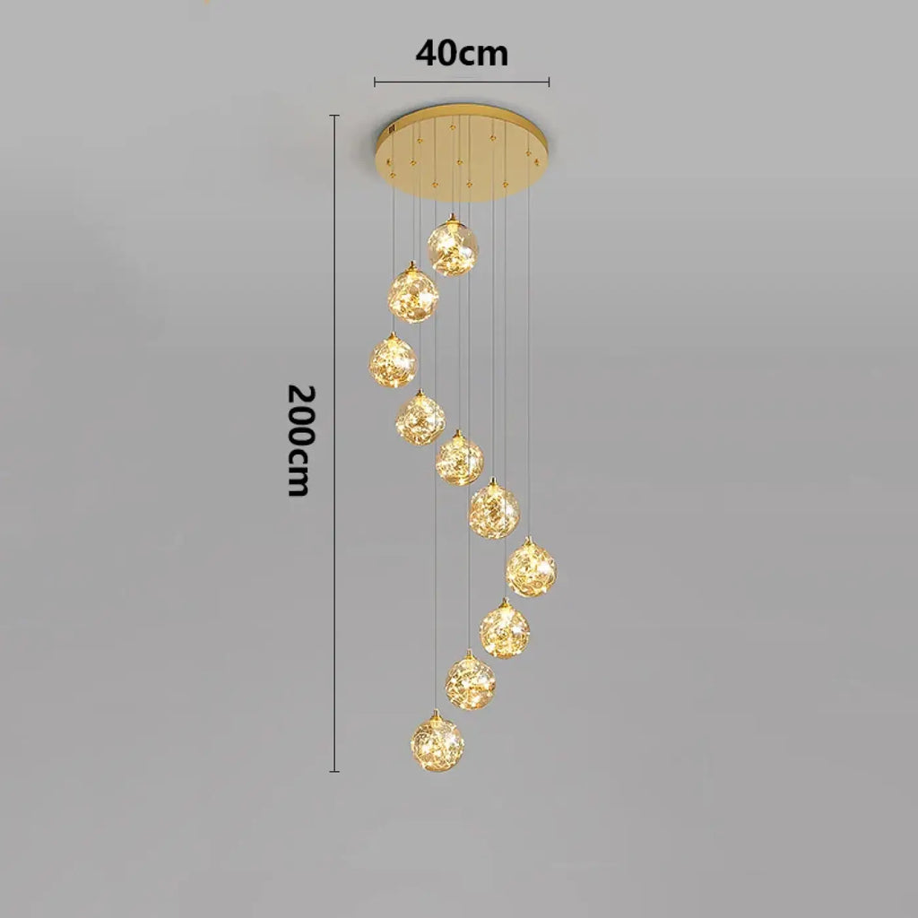Suspension Cascade LED Dorée | Remo
