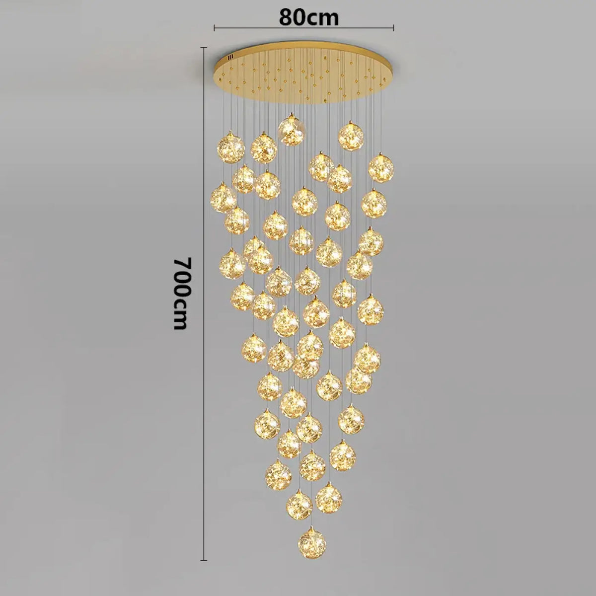 Suspension Cascade LED Dorée | Remo