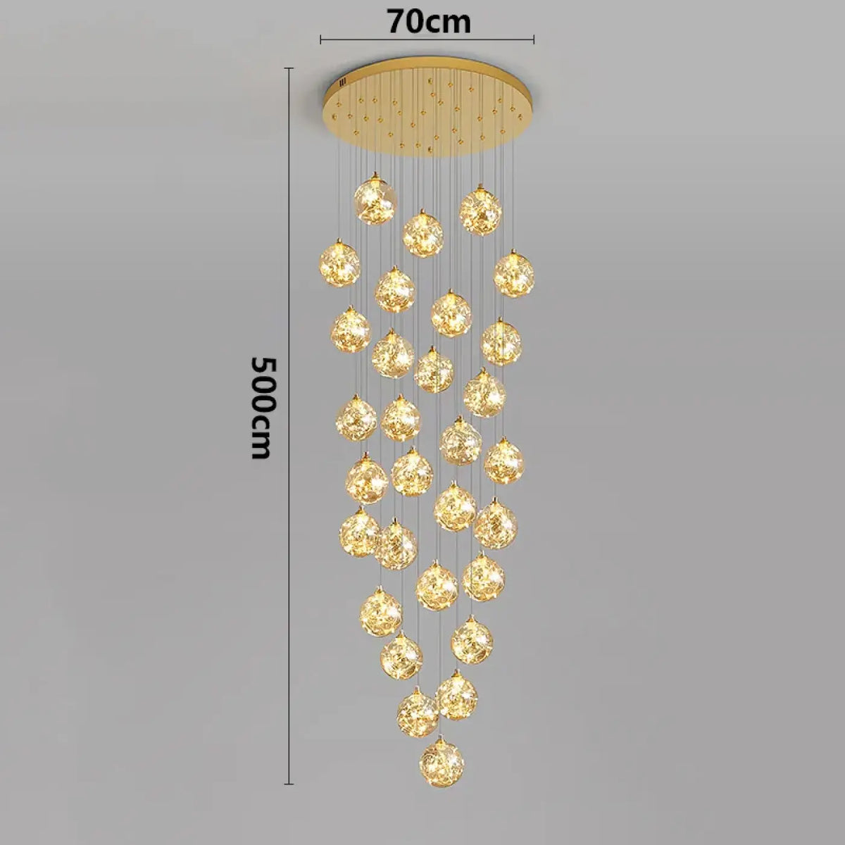 Suspension Cascade LED Dorée | Remo
